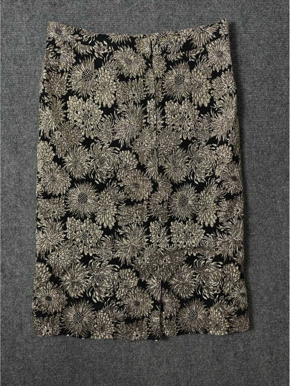 St. John Metallic Gold Maxi Skirt 0160